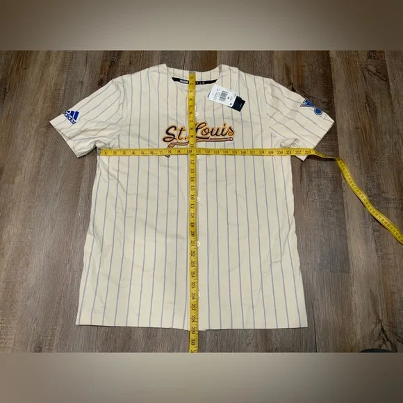 New Adidas NHL St Louis Blues Baseball Jersey H44017 Men's Size M - Picture 6 of 9